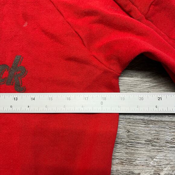 Vintage 90s Hard Rock Cafe Los Angeles Red Mens Small Crewneck Sweatshirt USA‎ - Picture 9 of 10